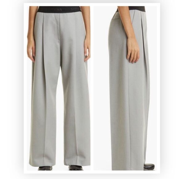 NWT Stine Goya Ciara Wide Leg Pants In Charcoal XS - Picture 1 of 12